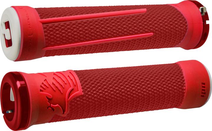 Image du produit Odi Grips Aaron Gwin AG-2 Signature Red/Fire Red avec pinces rouges. CHF 39.00