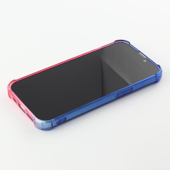 Actual product image PhoneLook Cover Rubber Bumper Rainbow with extra protection for corners Antishock bleu (Apple iPhone 15)