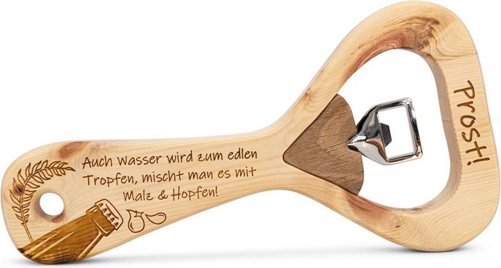 Immagine prodotto ZNatur Apribottiglie XXL in legno di pino cembro con incisione Prost No.29 (Apribottiglia)
