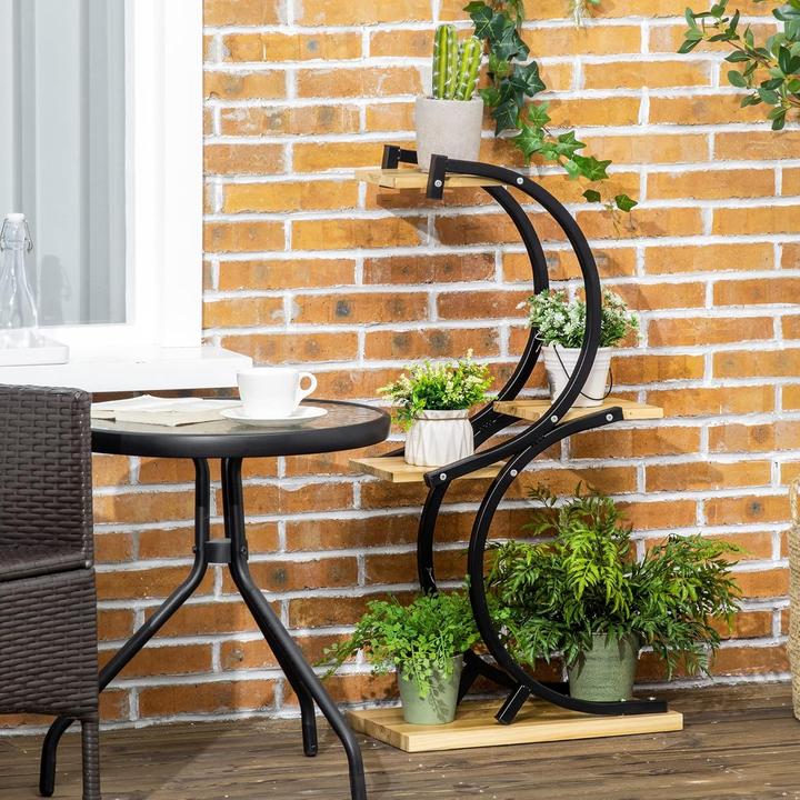 Actual product image Outsunny Pflanzenregal mit 4 Ebenen