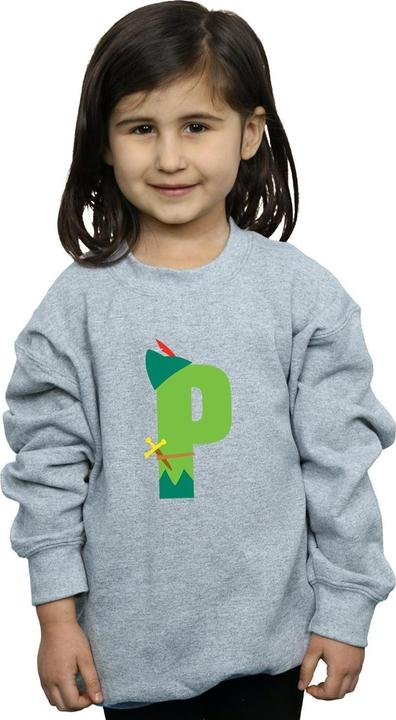 Produktbild Disney Alphabet P Is For Peter Pan Sweatshirt Mädchen (128)