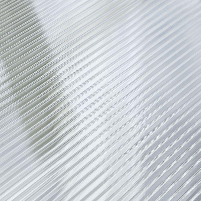 Image du produit Swisshandel24 Vordach für Haustür 100 x 75 cm Pultbogenvordach aus Aluminium und Polycarbonat, silber