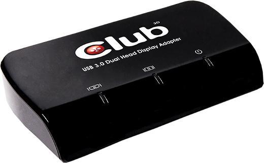 Club 3D SenseVision USB3.0 to DVI-I & HDMI Graphics Adapter (HDMI, DVI, 6.40 cm)