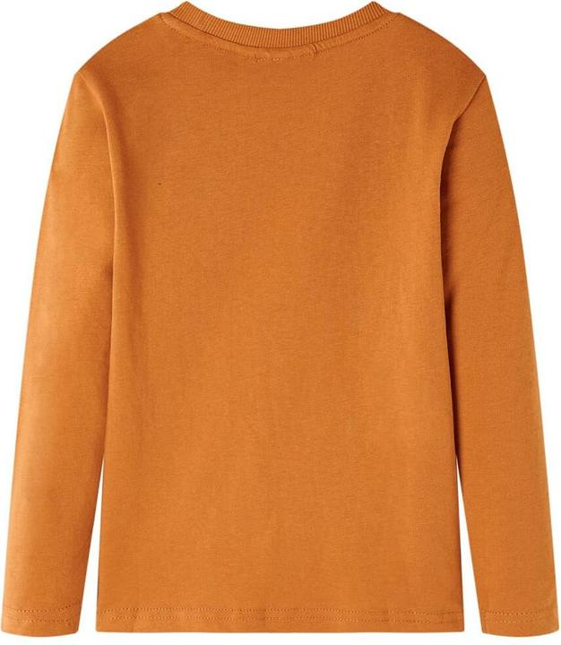Actual product image VidaXL Children's long-sleeved shirt dark ochre 128,Material: 100 (128)