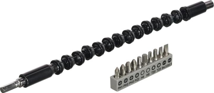 Produktbild Bosch Professional Zubehör 11 Stk. flexible Verlängerung aus Kunststoff SDB (Kreuz Phillips PH M1, Kreuz Phillips PH M2, Kreuz Phillips PH M3, Kreuz Pozidriv PZ M2, Innensechsrund TX M20, Innensechsrund TX M25, Sechskant (hexagonal) M4, Sechskant (hexagonal) M5)