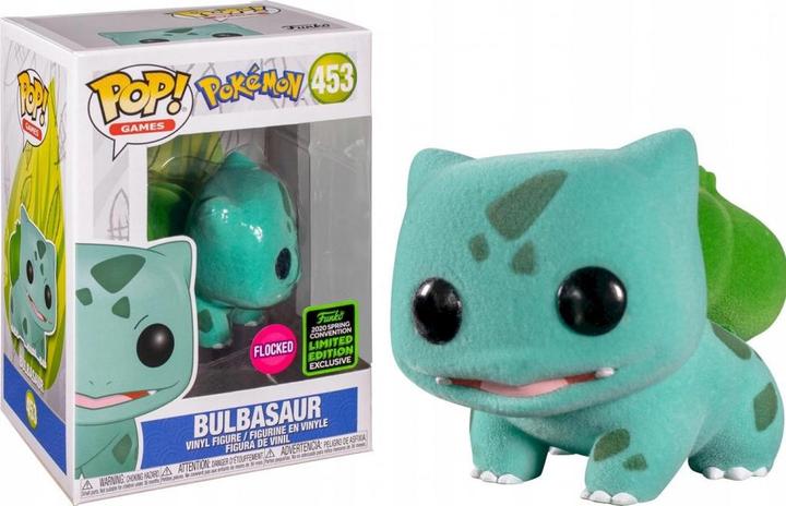 Actual product image Funko POP! Games Pokémon Bulbizarre Edition Limitée Floquée Spring Convention 2020