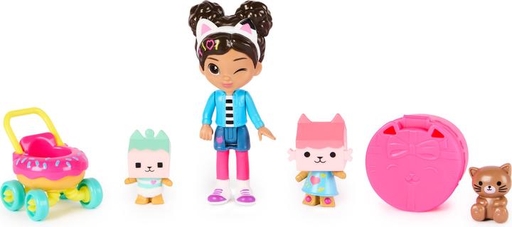 Actual product image Gabby's Dollhouse Gabby’s Dollhouse, Kitty Care Figure Set with Gabby, Baby Box, Baby Benny Box, Surprise Toys & Dollh