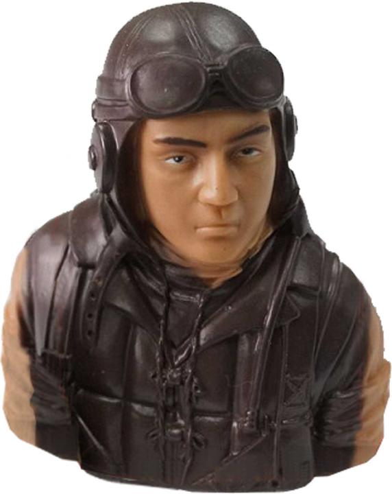 Actual product image Planet-Hobby 1/5 WWII Japanese Pilot Height 105mm, width 95mm, depth 60mm Weight: 68g