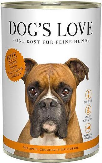 Actual product image Dog's love Adult Turkey, Apple, Zucchini & Walnut Oil (Adult, 6 pcs., 400 g)