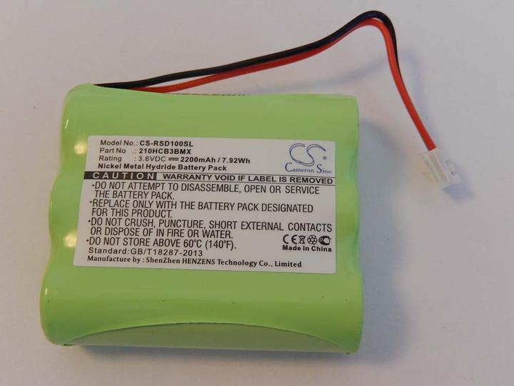 Produktbild AccuCell NiMH-Akku - 2200mAh (3.6V) - für MP3-Player, Musik Player wie Robert Sports 210HCB3BMX (1 Stk., 2200 mAh, Ladegerät ohne Akku)