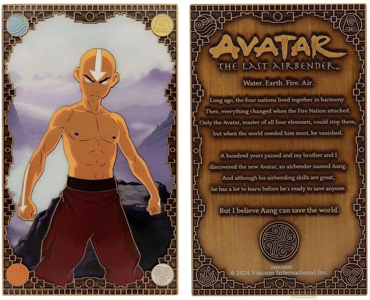 Actual product image Fanattik Avatar The Lord of the Elements Metal Bar Aang Limited Edition
