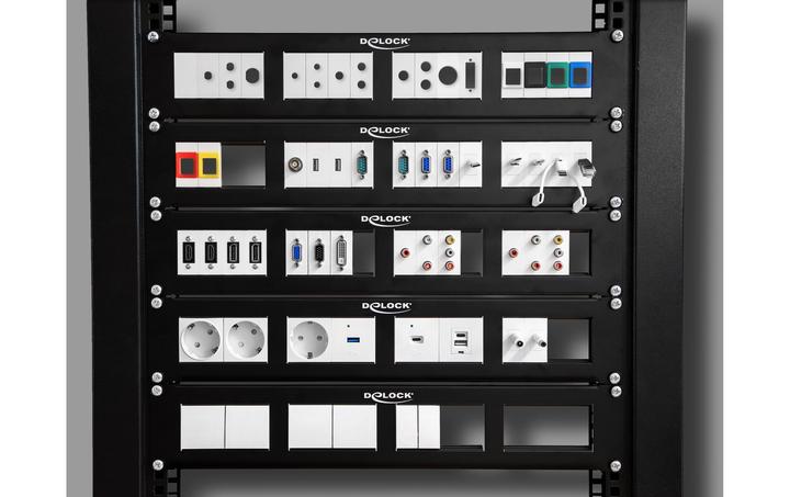 Immagine prodotto Delock Easy 45 48,30 cm (19") pannello patch tagliato 4 x 90,5 x 45,2 mm, 2 U, nero