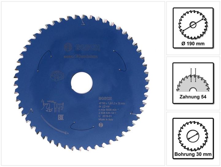 Image du produit Bosch Professional Zubehör Lame de scie circulaire Expert for Aluminium pour scies sans fil,190 x 1,8/1,3 x 30, 54 dents