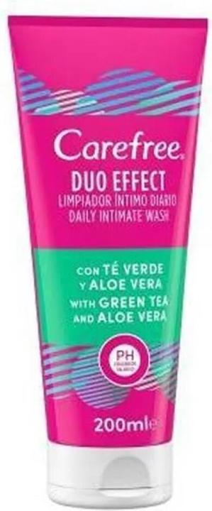 Immagine prodotto Carefree Duo Effect Detergente intimo Tè verde e Aloe Vera 200ml (200 ml, Lozione per il lavaggio intimo)