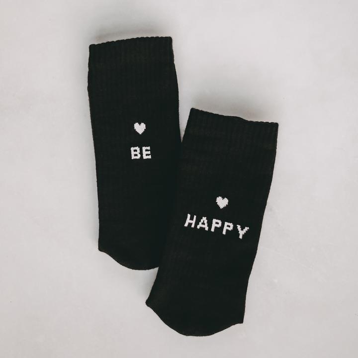 Produktbild Eulenschnitt Socken be happy schwarz S Gr.35-38 (35 - 38)