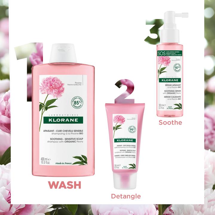 Produktbild Klorane Beruhigendes Shampoo mit BIO-Pfingstrose (400 ml, Flüssiges Shampoo)