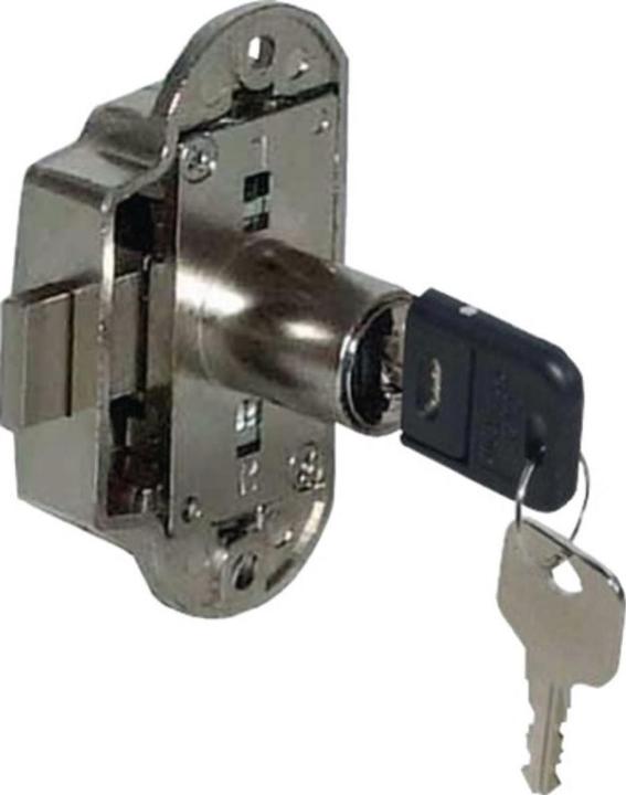 Immagine prodotto BMB Serratura a cremonese con chiave uguale da 25 mm, incluso cilindro interno (Cilindro a pomello rotante)
