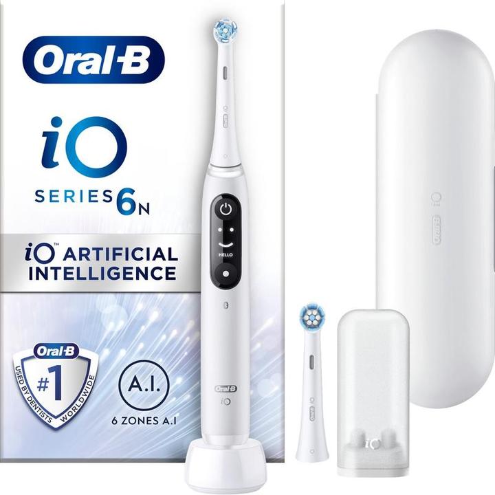 Produktbild Oral-B iO Series 6N Wit + extra iO Gentle Care opzetborstel (Oszillierende Zahnbürste)
