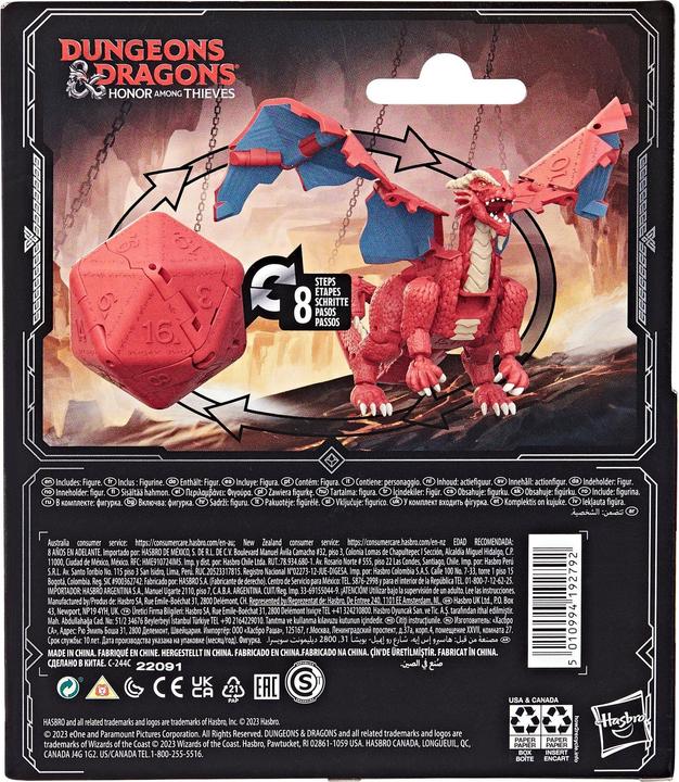 Immagine prodotto Dungeons & Dragons Ehre unter Dieben D&D Dicelings Roter Drache, D&D Drachenspielzeug zum Sammeln, A