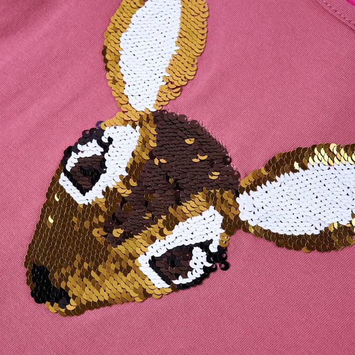 Produktbild VidaXL Kinder-Langarmshirt Himbeerrosa 104,Material: 95 (104)