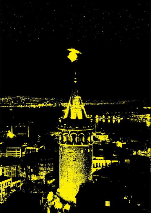 Produktbild Lamberth Puzzle 1000 pieces Neon Puzzle - Galata Tower (1000 Teile)