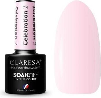 Claresa Soak Off Uv/Led Celebration Gel Polish 02 5G (Rose, Vernis couleur)