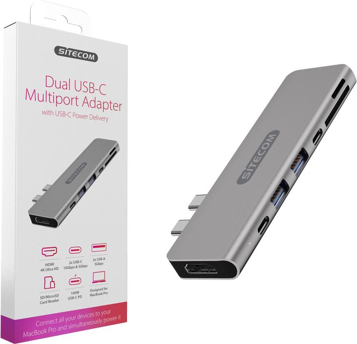 Actual product image Sitecom Mpa (USB-C, 7 Ports)