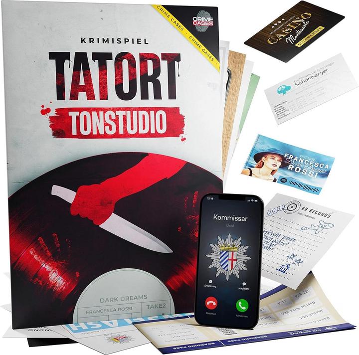 Immagine prodotto Crime Cases MOMD0002 - CRIMECASES: Tatort Tonstudio, gioco del crimine, per 1-6 giocatori, da 14 anni (EN) (Tedesco)