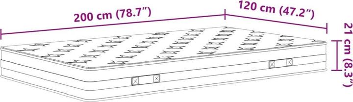 Actual product image VidaXL Saxe (160 x 200 cm, Spring core)