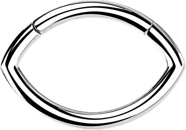 Star Piercing Micro Segmentring klappbar silber Oval (Titan G23, ohne Messing)