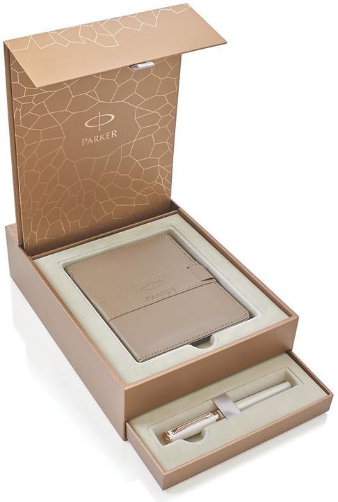 Produktbild Parker Pen PARKER S1935166 Geschenkset INGENUITY PEARL PINK GOLD TRIM mit Notizbuch (Weiss, 1 x)