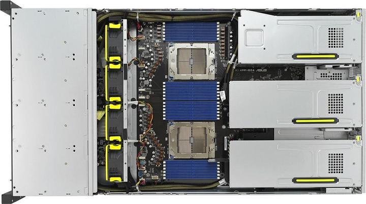 Actual product image ASUS Platforma Rack (2U) RS720A-E12-RS24U AMD Epyc 9004 (24x NVMe 2xM.2 3xGPU 2x10Gbe IPMI 1+1 (AMD Epyc 9004 series, Rack Server)