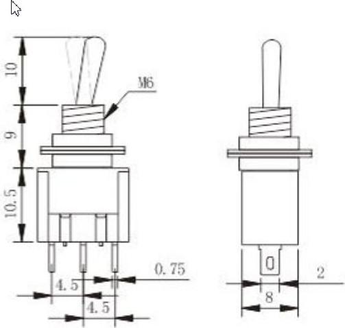 Image du produit Purecrea Interrupteur à bascule ON-ON MTS-102