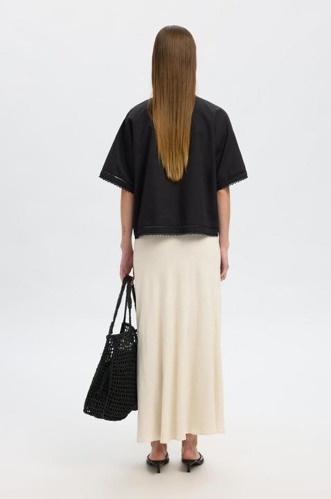 Actual product image Selected Femme Slfviva-Lena Hw Ankle Skirt Noos (40)