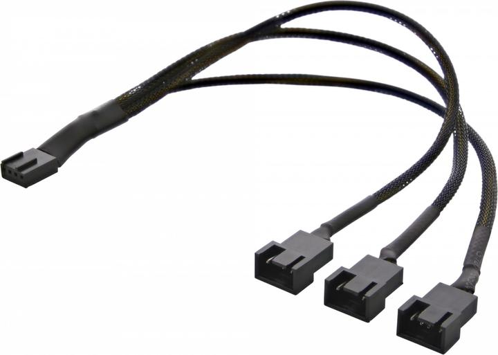 Produktbild Deltaco splitter för PWM-flaektar 4-pin till 3x4-pin ho svart (0.30 m)