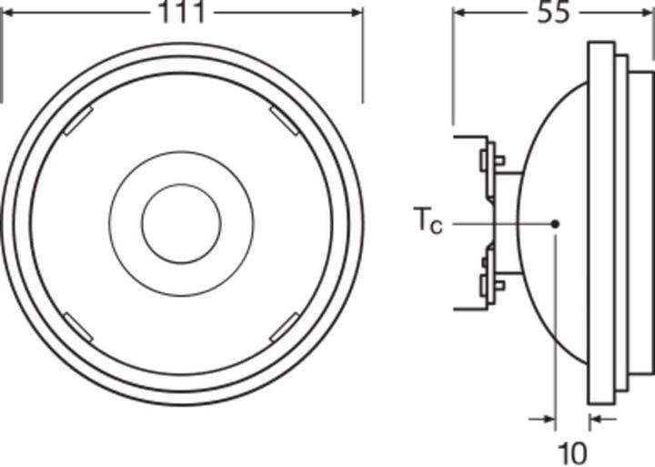 Actual product image Ledvance LED AR111 DIM S 13.5W 927 G53 (G53, 13.50 W, 950 lm, 1 x, G)