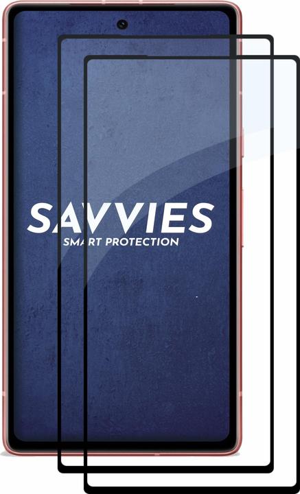 Actual product image Savvies Full-screen armoured glass screen protector (2 Piece, Google Pixel 7a)