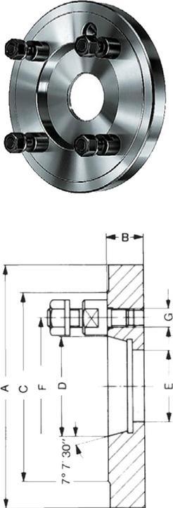 Produktbild Röhm Kurzkegel-Futterflansch DIN 55027