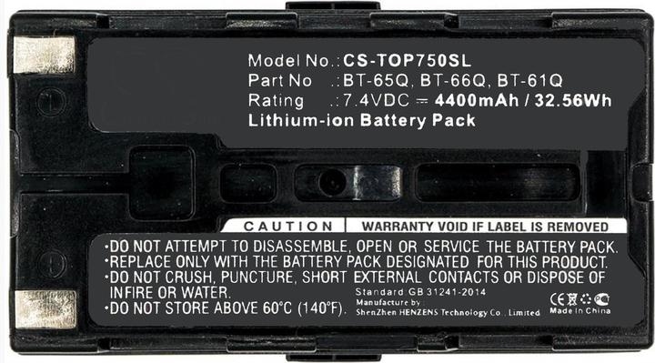 Actual product image AGI Battery compatible with Topcon FC100 - Battery - 4,400 mAh (4400 mAh)