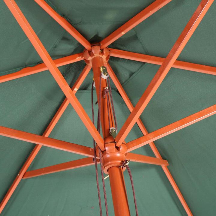 Actual product image Swisshandel24 Parasol Florida, garden umbrella market umbrella, Ø 3m polyester/wood - olive green (3 m)