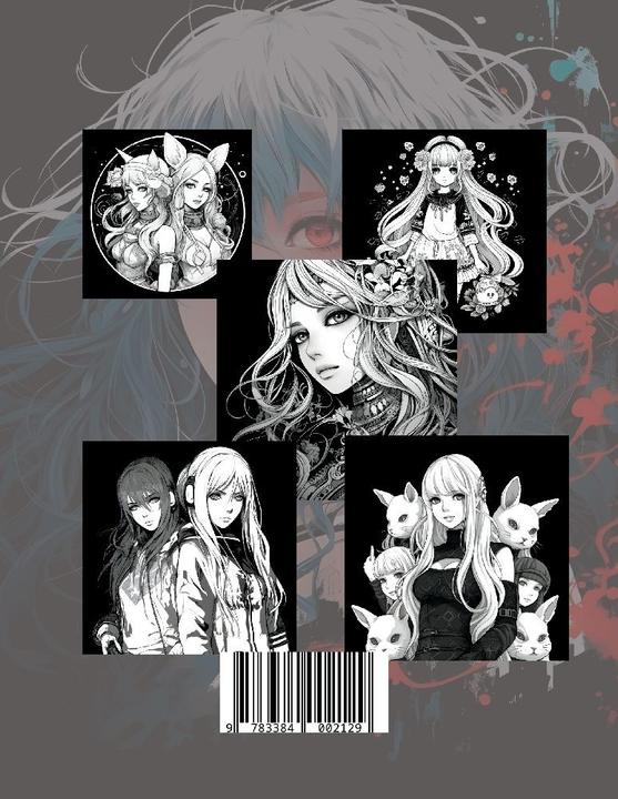 Image du produit Livre de coloriage manga noir pour filles
