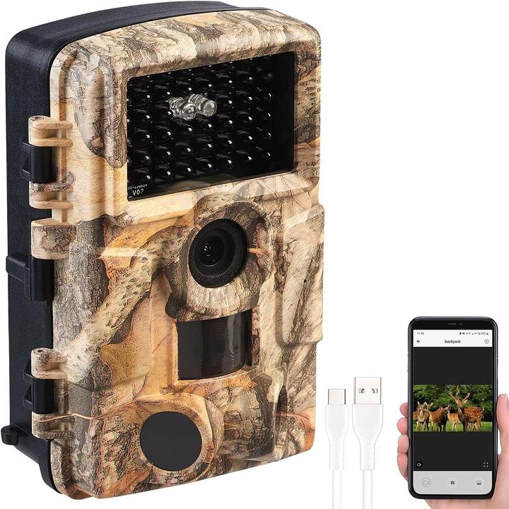 Actual product image VisorTech WLAN full HD wildlife camera with night vision and app