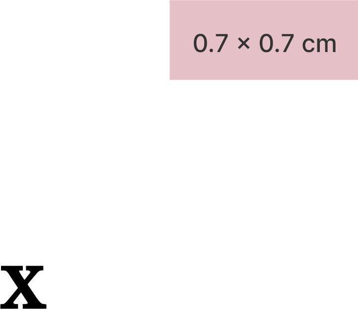 Produktbild minink Temporäres Tattoo – Grossbuchstabe: X