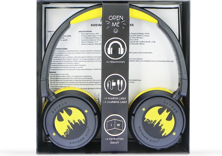 Image du produit OTL Casque Bluetooth avec contrôle parental - Batman Gotham City (DC0984)