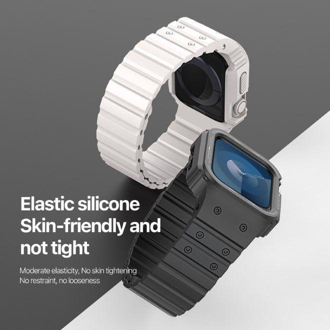 Immagine prodotto Dux Ducis Cinturino OA per Apple Watch 38mm/40mm/41mm - Bianco (38 mm, 40 mm, 41 mm, Silicone, Apple Watch Series 2, Apple Watch Series 1, Apple Watch Series 3, Apple Watch Serie 4, Apple Watch Serie 5, Apple Watch Serie 6, Apple Watch Series 7, Apple Watch Series 8, Apple Watch Series 9, Apple Watch SE)
