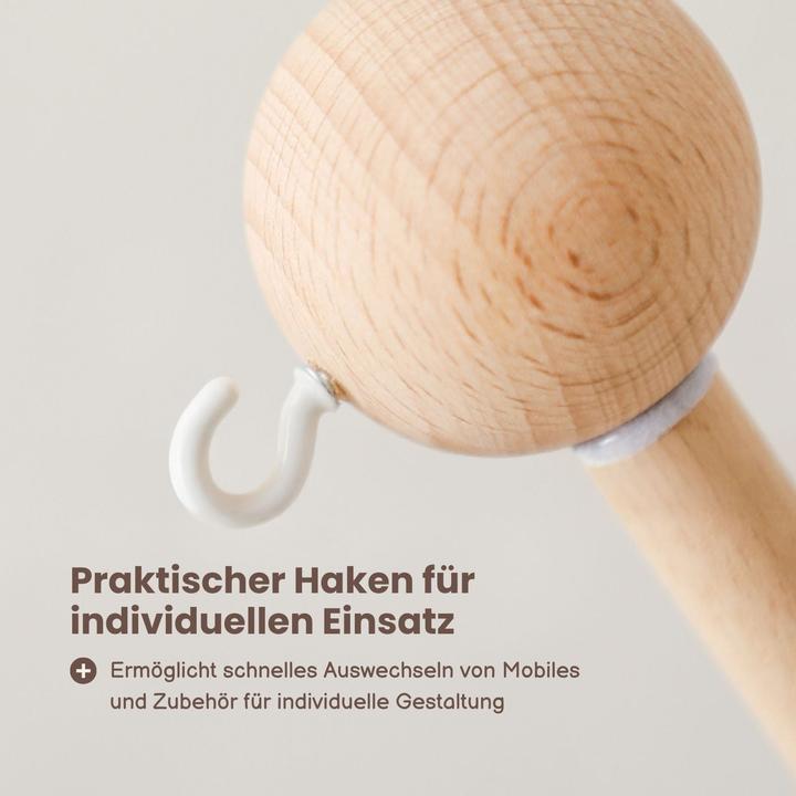 Produktbild Hermex Mobile Halterung Babybett Wolken Glockenhalter Spieluhr Arm