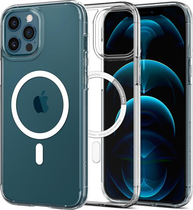 Actual product image Spigen Crong ULTRA HYBRID MAG MAGSAFE IPHONE 12 PRO MAX Baltas (Apple iPhone 12 Pro Max)