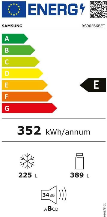 Etichetta energetica Samsung RS5000 FC (614 l)