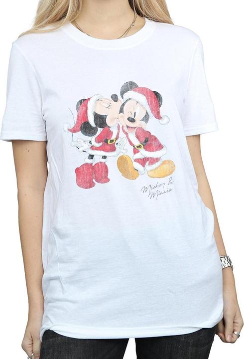 Immagine prodotto Disney Mickey And Minnie Christmas Kiss Maglietta Ampia Donna (M)