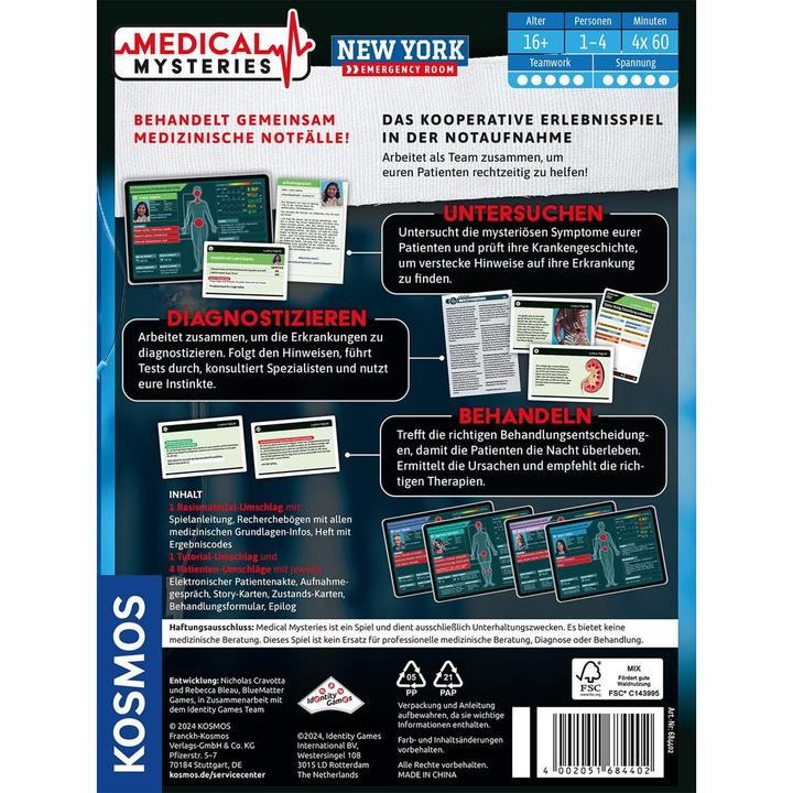 Produktbild Kosmos Medical Mysteries - New York Emergency Room (Deutsch)